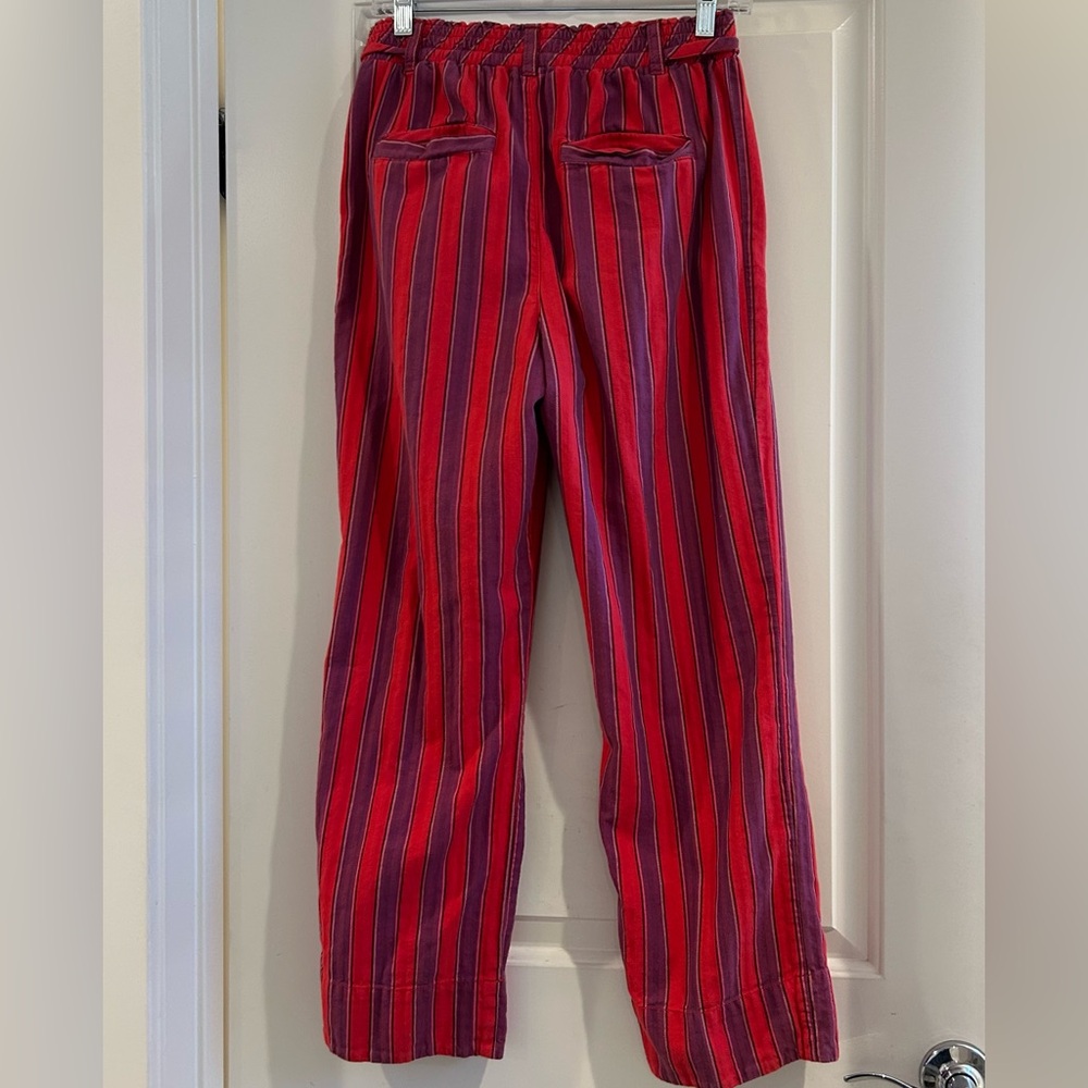 Free People Red Striped Drawstring Pants - Picture 4 of 6